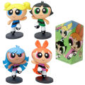 4 ชิ้น/เซ็ต Powerpuff Girls Blossom Bubbles Buttercup อะนิเมะ Action Figure ของเล่น 10 ซม.Pvc รูปชายหญิงของขวัญ. 