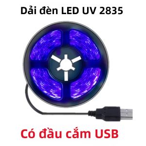 DC5V UV LED Strip SMD2835 395-405nm Đèn Băng Dính Linh Hoạt Màu Tím Đèn Đen Để Phát Hiện Tiền Giáng Sinh Trang Trí Nhà Cửa