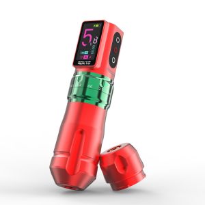 ROKYO CR07 Wireless Tattoo Machine Pen Adjustable Stroke 2.4-4.2mm OLED Display for Tattoo Artists
