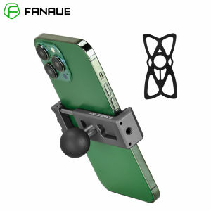 FANAUE Bike Bicycle Mobile Phone Holder 360 View Universal Aluminium alloy Motorcycle Phone Holder For RAM Mounts with 1" Ball