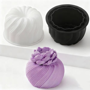 4 Inch Oblique Striped Ball Design French Mousse Cake Mould Food Grade Silicone Cake Mold Kitchen Bakeware Dessert Tools