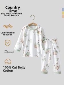 Usbettas | High Waist Tummy Protection Kids Pajama Set