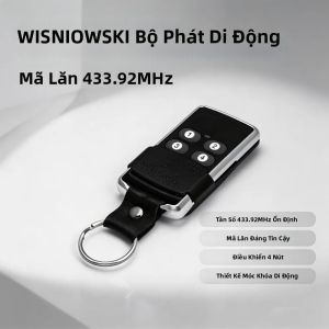 WISNIOWSKI 433.92MHz Bộ Điều Khiển Từ Xa Nhà Để Xe Có Mã Cuộn Bộ Phát Móc Khóa 4 Nút Tương Thích Với Các Mẫu EL11Q EL12Q EL13Q EL17Q ELN