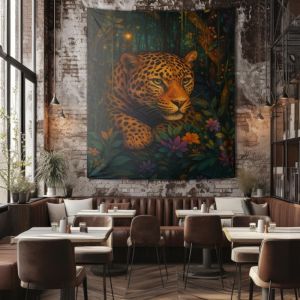 VIKAMA Phong Cách Bohemian Da Báo Rừng In Hình Động Vật Thảm Treo Tường Thẩm Mỹ Trang Trí Phong Cách Boho Cho Phòng Ngủ Phòng Khách Nhà