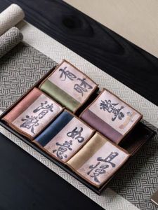 Suede Tea Towel Japanese Style Absorbent Non-falling-off Vintage Zen Meaning Water Absorption Tea Cloth Pad Kitchen Towel