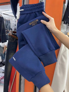 หนาขึ้น ผ้าขนแกะ เรียงรายบริสุทธิ์ ผ้าฝ้าย กางเกงวอร์ม ผู้หญิง สูง เอว พรางหุ่น กีฬา กางเกงขายาว ชุดทํางานอสมมาตร Hallen กางเกง