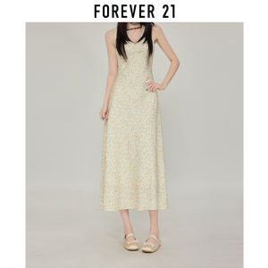 Forever21 | Sleeveless American Style Slim Floral Casual Summer Dress