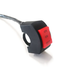 สวิตซ์ 3 ทาง (OFF-ON-ON) ติดแฮนด์ มอเตอร์ไซค์ สวิทซ์ ไฟสปอร์ตไลต์ ไว้ทำ ไฟ สูง ต่ำ สองเสต็ป