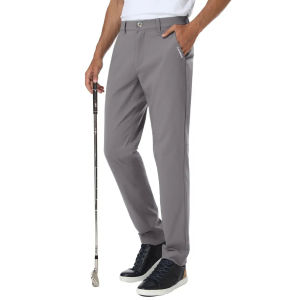 Mens Slim Fit Straight Leg Pants New Style Long Pants No Ironing Business Commuter Four Seasons Golf Elastic Trousers