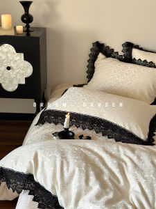 New Spring Summer 100% Cotton Lace Bedding Set French Style Quilt Cover Pure Cotton Duvet Cover Flannel Bed Sheet Bedding