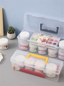 Stackable Compact Slim Portable Transparent Storage Box With Handle for Lego Art and Craft Hardware Tools Medicine Box