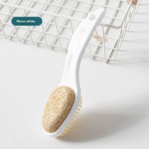Exfoliating Scrub Artifact Foot Care Pumice Stone Foot Washing Brush Cutin Foot Plate Cleaning Brush Rub Long Handle Bean Bag