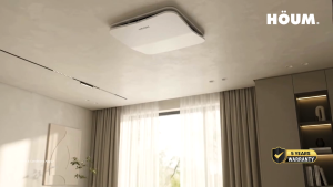 [NEW] HOUM ML-130DC-D5 Ceiling Ventilation Exhaust Fan | 3-Speed DC Motor | Up to 130 CFM | Slim 85mm