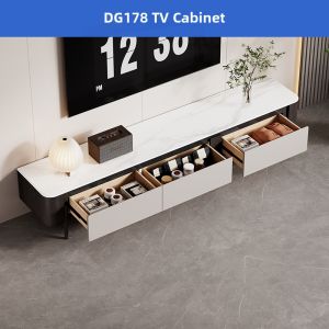 Marble Effect Living Room Coffee and TV Stand Set