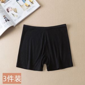 Pure Cotton Traceless Ventilation Safety Pants Womens Summer Thin Fashion Tape Plus Size Plus Size Ladies Non-Curling Safe Underwear Shorts