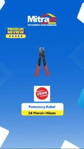 Zehn Pemotong + Pengupas Kabel 24 22.5 Cm Merah-Hitam