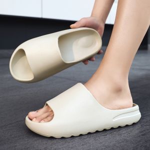 Summer female slippers men sandals casual beach shoes slides soft background platform thick eva anti-slip home slippers