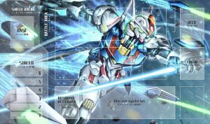 Bandai | Tấm Thảm Chơi Game Gundam Card Battle Dành Cho Một Người Chơi Chất Liệu Cao Su Không Viền Tự Làm Dành Cho Fan Trò Chơi Thẻ Bài Trò Chơi Trên Bàn.