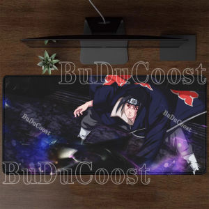 Bandai | HD Printing Uchiha Itachi Naruto Anime Mouse Pad Computer XXL Office Desk Mat Keyboard Gaming Non-slip Base 400x900mm Mousepad