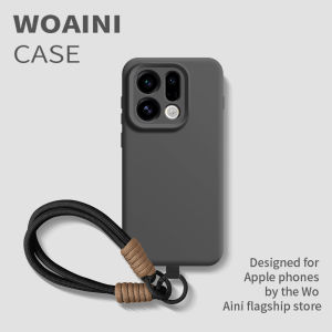 Fabio Liquid Silicone Phone Case for OPPO FindX9 pro X8 Ultra with Short Rope X8/X8s+ Fresh Pure Color Protection Cover