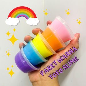 PAKET SLIME TOFU WARNA WARNI || SLIME MURAH