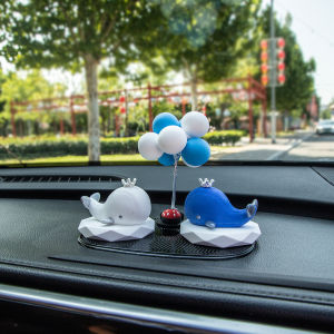 Creative Cute Whale Aromatherapy Car Interior Decoration Crown Car Decoration Dashboard Car Perfume Couple Customization