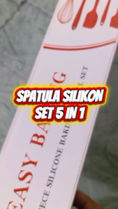 Spatula Set 5 Pcs Silikon Sutil Sodet Silicone Kitchen Utensil Set Tahan Panas Alat Masak