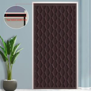 Thickened Cotton Door Curtain Magnetic Absorption Windproof Soundproof Warm Home Use Thermal Curtain No Punching Needed