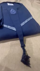 Assabar - Gamis Pria Lengan Panjang Tanpa Kerah Katun Madinah Jubah Laki Laki Casual Trendy