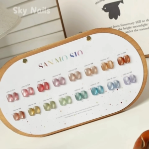 SANMO 16 สีแมวตาเจลยาทาเล็บชุด สีเจลลูกแก้ว (Water light cats eye) บัตรสีฟรีพร้อมจัดส่งทันที