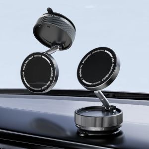 Car Magnetic Phone Holder Foldable Vacuum Suction Cup Stand Gym Bath Bracket for Iphone 16 15 14 13 12 Pro Max Samsung Universal