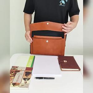 Túi Đựng Tài Liệu Da A4 Dung Tích Lớn Hai Lớp Cặp Hồ Sơ Công Sở Cặp Tài Liệu Chính Thức Để Lưu Trữ
