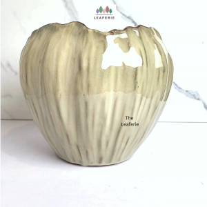 The Leaferie Maple plant pots (2 sizes) Ceramic flowerpot . flowerpots . flower pot . planter . planters