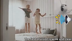 Kamera Pengawas PTZ Lensa Ganda IP 5MP Kamera Panoramik Suara 360° Kamera PTZ HD 1080P Perekam Penglihatan Malam Inframerah