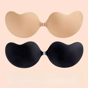 Invisible Gathered Nipple Covers Silicone Bra for Pregnant Women Photography Wedding Dress Use Large Small Breast Pads Breathable