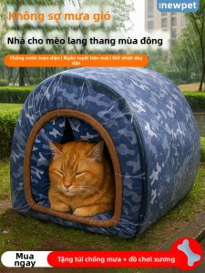 New Pet | Winter Waterproof Insulated Outdoor Cat House