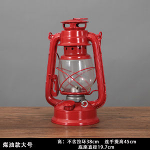 Vintage Nostalgic 80s สไตล์มือถือโคมไฟน้ํามันโคมไฟตกแต่งสร้างสรรค์สําหรับร้านอาหาร Cafe Outdoor Camping Travel Supplies