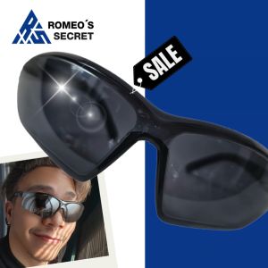 แว่นตาใส่ขี่รถ CGRS124 แว่นตาแฟชั่น แว่นตาสำหรับขี่จักรยาน (V4. กรอบสีดำ ขอบมน เลนส์ดำ) แว่นผู้ชาย