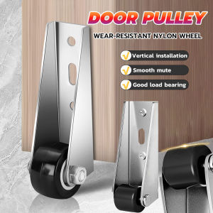 HB 1Pc Metal Pulley Door Casters Multifunctional Door Support Bottom Wheel Table Leg Roller Hardware