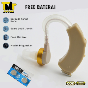 Alat Bantu Dengar Hearing Aid In Ear Earphone Suara Jernih Pengeras Suara Telinga untuk Lansia Orang Tua Gratis Baterai