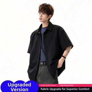 CHENMU | American Retro Linen Breathable Relaxed Fit Shirt 5/8 Sleeve