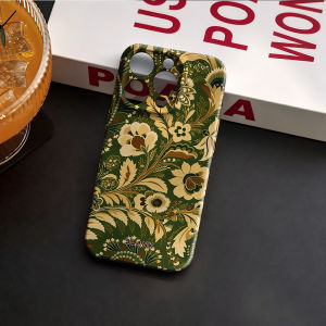 Vintage Floral Sketch For iPhone 17 16 15 14 13 Pro Max Air 17e Hard tpu Bumper Cover Coque Case Blank