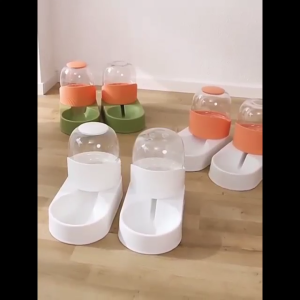 2-piece (2L): Pet automatic feeder Pet automatic water dispenser Durable cat bowl Dog bowl