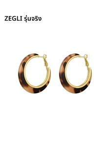 ต่างหูรูปวงกลมสีทอง ZEGL หรูหรา ขนาดใหญ่ สำหรับผู้หญิง ต่างหูแฟชั่นฤดูใบไม้ร่วง/ฤดูหนาว ต่างหูแบบใหม่ ต่างหูแบบใหม่