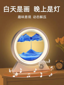 Touch Control Sand Timer Lamp Bluetooth Speaker Decorative Night Light Bedroom Table Lamp Home Decor Birthday Gift Office