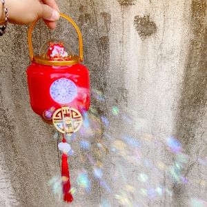 Portable Lantern Bubble Machine with Dragon Head Design Atmosphere Sound Effect And USB Charging Line for Mid-Autumn Festival