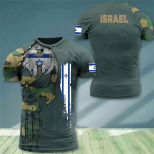 Gradient Print Short-Sleeve T-shirt Brazilian Soldier 3D Print Short-Sleeved T-shirt Men