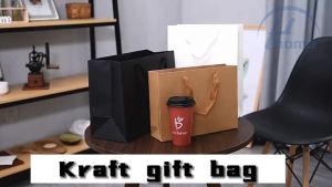 Gift Bag Ordinary Rope Handbag Gift Bag Bulk Birthday Wedding Party Gift Bag With Handle High -End Kraft Paper Bag