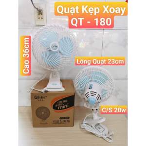 QUẠT ĐIỆN 220V KẸP XOAY 180 SIÊU MÁT 20W CAO 35CM