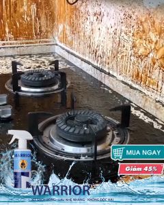 Dung Dịch Tẩy Rửa Đa Năng Warrior 500ml Công Nghệ Đức - Vệ Sinh Dầu Mỡ Cặn Canxi Lâu Năm Nhà Bếp Phòng Tắm Tặng Vòi Xịt